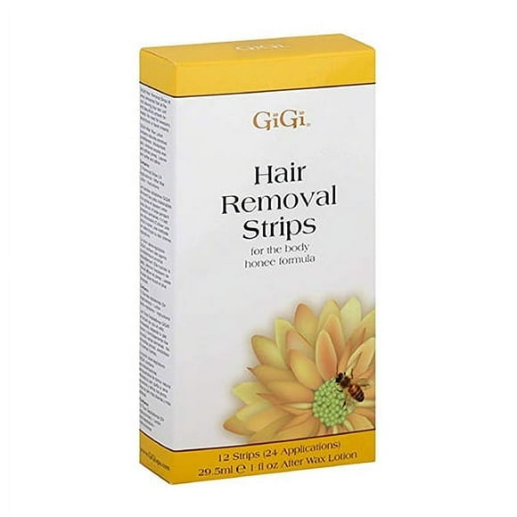 Gigi Hair Removal Strips for the Body with Honey Formula, 12 Ea, 6 Pack