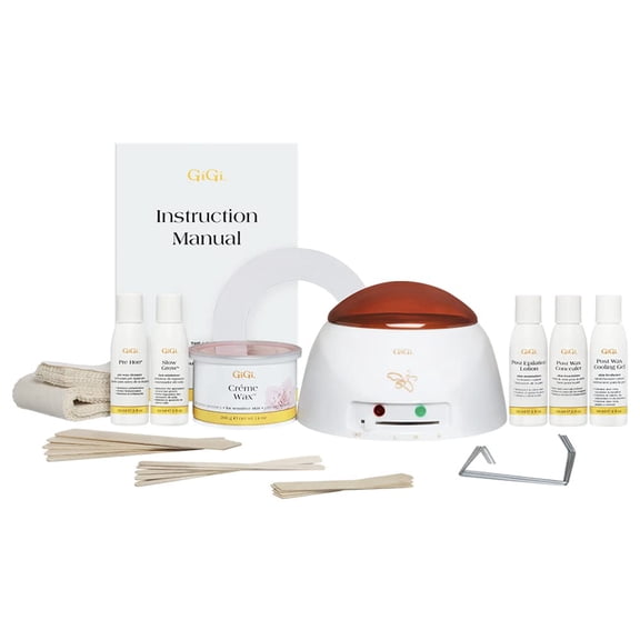 GiGi Mini Pro Waxing Kit for Women, Portable Hair Removal Wax Set for Face and Body Use
