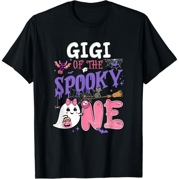 Gigi Of The Spooky One 1St Birthday Girl Halloween Ghost T-Shirt