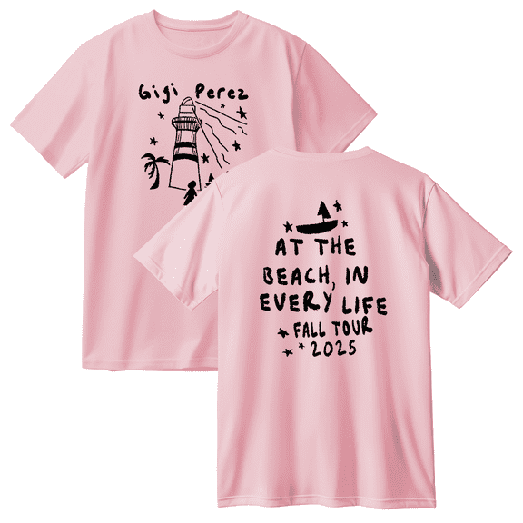 Gigi Perez At The Beach In Every Life Tour Cotton T-shirt Women Men Short Sleeve Crewneck Fashion Tee