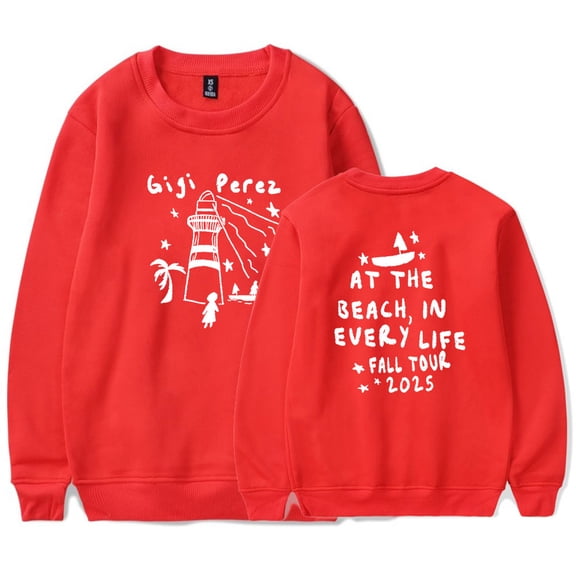 Gigi Perez At The Beach In Every Life Tour Crewneck Sweatshirt Long Sleeve Streetwear Unisex Pullovers