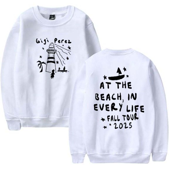 Gigi Perez At The Beach In Every Life Tour Sweatshirt Women Men Casual Crewneck Long Sleeve Pullover Clothes