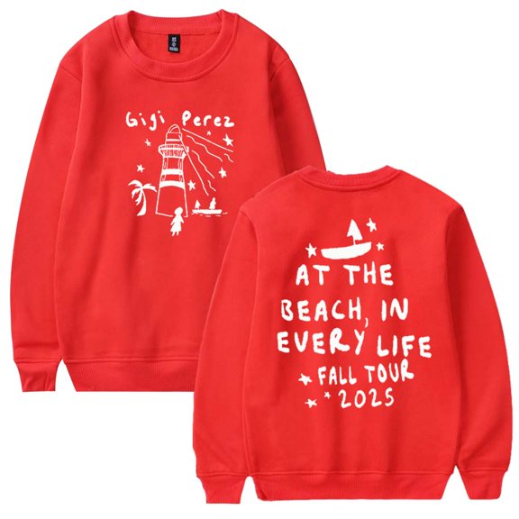 Gigi Perez At The Beach In Every Life Tour Sweatshirt Women Men Casual Crewneck Long Sleeve Pullover Clothes