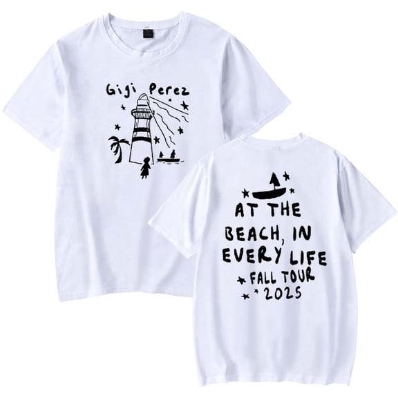 Gigi Perez At The Beach In Every Life Tour T-Shirt Women Men Casual Crewneck Short Sleeve Fashion Tee