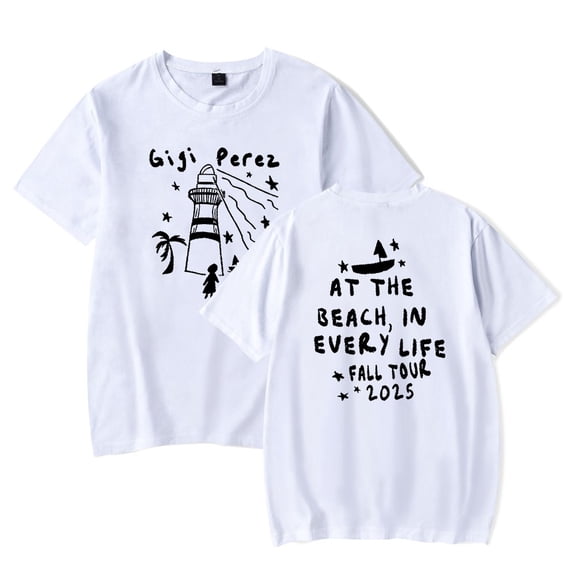 Gigi Perez At The Beach In Every Life Tour T-shirt Women Men Crewneck Short Sleeve Casual Fashion Tee