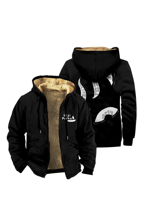 Gigi Perez Big Squid Arms Zipper Jacket Long Sleeve Winter Parka Women Men Casual Fashion Coat