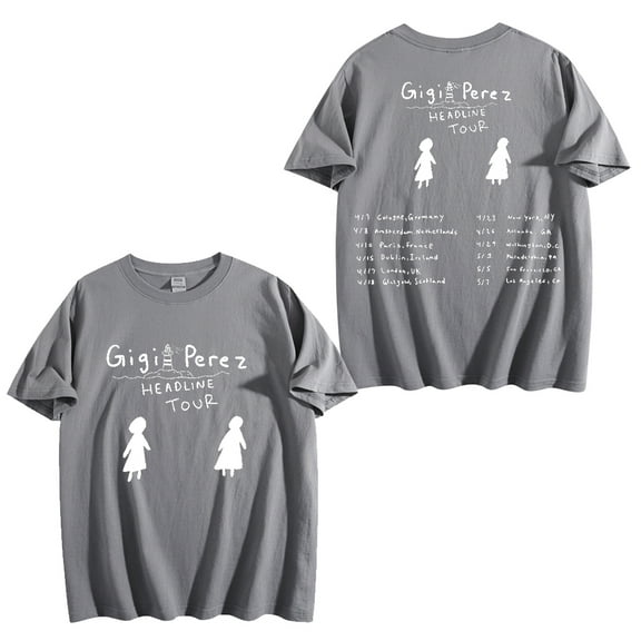 Gigi Perez Headline Tour 2025 Cotton Tshirt Casual Fashion Short Sleeve Unisex Tees
