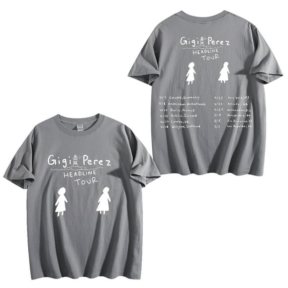 Gigi Perez Headline Tour 2025 Cotton Tshirt Casual Fashion Short Sleeve Unisex Tees