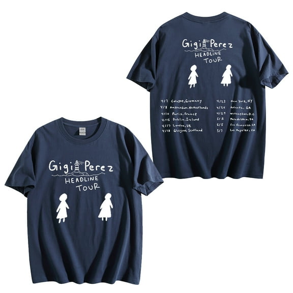 Gigi Perez Headline Tour 2025 Cotton Tshirt Casual Fashion Short Sleeve Unisex Tees