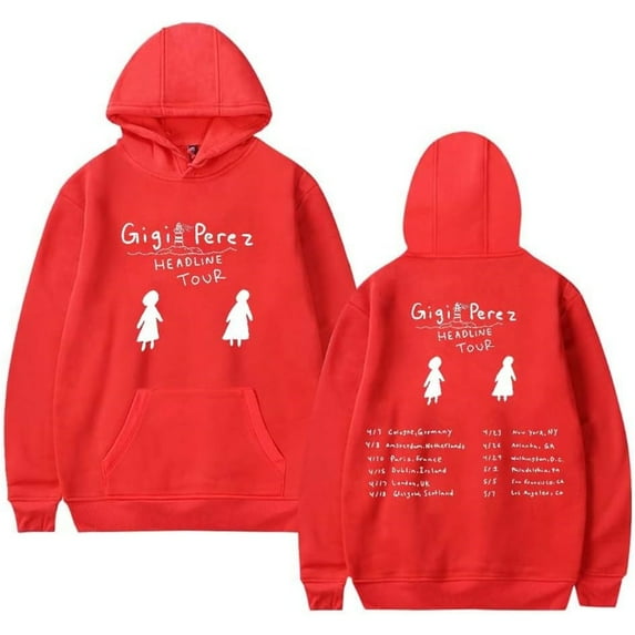 Gigi Perez Headline Tour 2025 Merch Hoodie Pockets Drawstring Unisex Hooded Sweatshirt Fashion Clothing