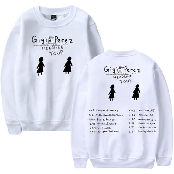 Gigi Perez Headline Tour 2025 Merch Sweatshirt Women Men Casual Crewneck Long Sleeve Pullover Clothes