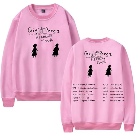 Gigi Perez Headline Tour 2025 Merch Sweatshirt Women Men Casual Crewneck Long Sleeve Pullover Clothes