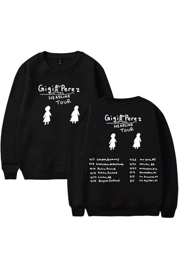 Gigi Perez Headline Tour 2025 Merch Sweatshirt Women Men Casual Crewneck Long Sleeve Pullover Clothes