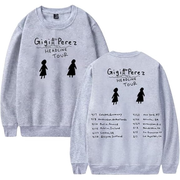 Gigi Perez Headline Tour 2025 Merch Sweatshirt Women Men Casual Crewneck Long Sleeve Pullover Clothes