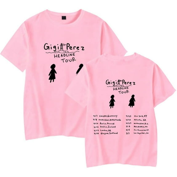 Gigi Perez Headline Tour 2025 New Album T-Shirt Unisex Short Sleeve Round Neck Tee Streetwear