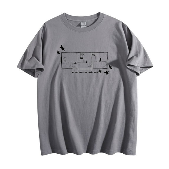 Gigi Perez Lighthouse Panel Cotton T-shirt Men Women Short Sleeve Tee Casual Streetwear Clothes