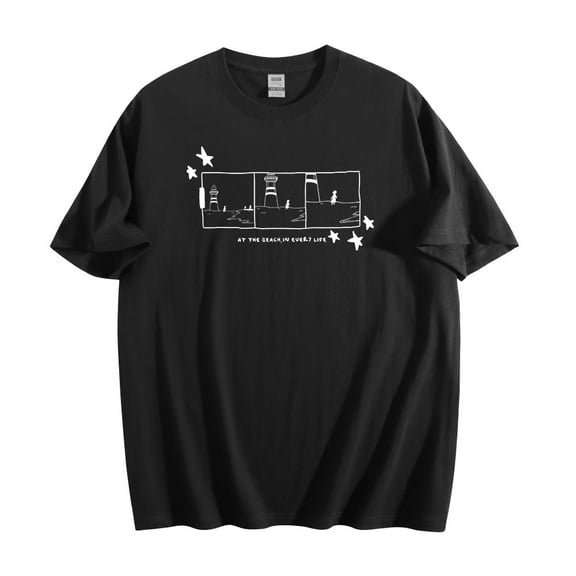 Gigi Perez Lighthouse Panel Cotton T-shirt Men Women Short Sleeve Tee Casual Streetwear Clothes