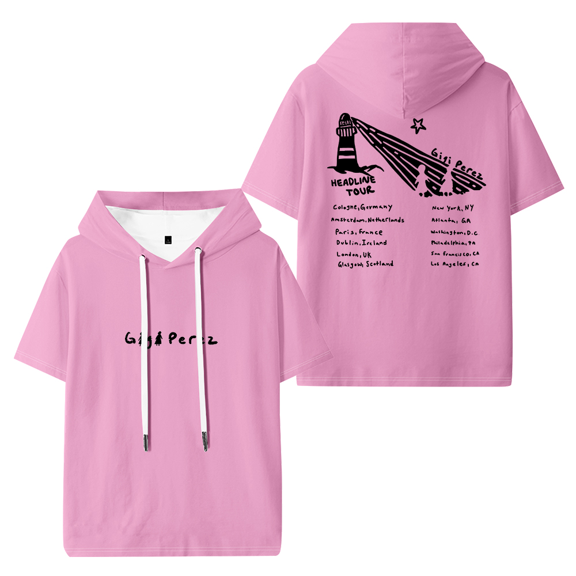 Gigi Perez Lighthouse Tour Hooded T-shirt Women Men Fashion Short Sleeve Tee