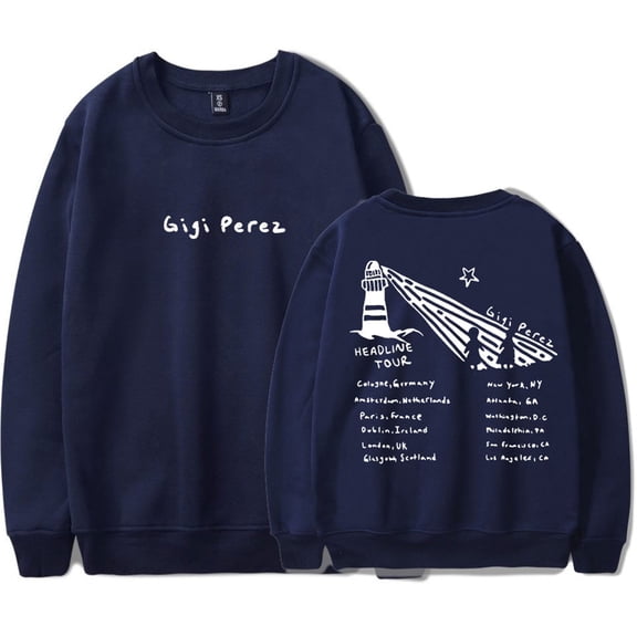Gigi Perez Lighthouse Tour Sweatshirts Hip Hop Crewneck Fashion Pullover Longsleeve