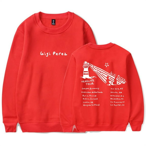 Gigi Perez Lighthouse Tour Sweatshirts Hip Hop Crewneck Fashion Pullover Longsleeve