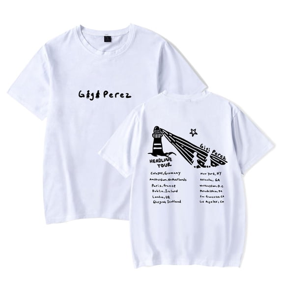 Gigi Perez Lighthouse Tour Tee Unisex Short Sleeve Crewneck T-shirt Casual Streetwear Clothes