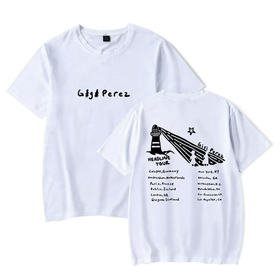 Gigi Perez Lighthouse Tour Tee Unisex Short Sleeve Crewneck T-shirt Casual Streetwear Clothes