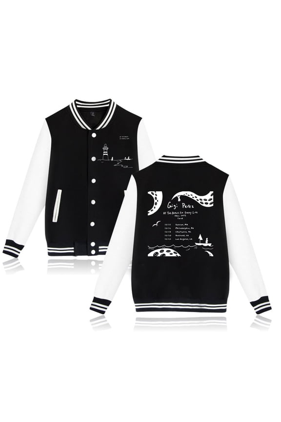 Gigi Perez Merch Sailor Song Baseball Jacket Men's & Women's Varsity Style Ribbed Trim Coat