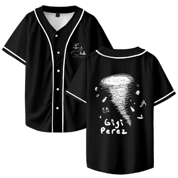 Gigi Perez Twister Baseball Jersey Shirt at The Beach in Every Life Album V-Neck Women Men Short Sleeve Streetwear Clothes