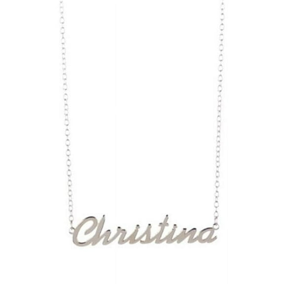 Gigi and Leela SP328 Sterling Silver Necklace - Christina Nameplate