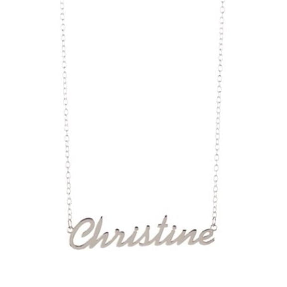 Gigi and Leela SP328 Sterling Silver Necklace - Christine Nameplate