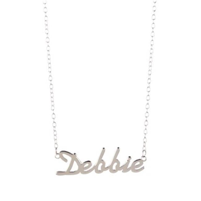 Gigi and Leela SP328 Sterling Silver Necklace Debbie Nameplate