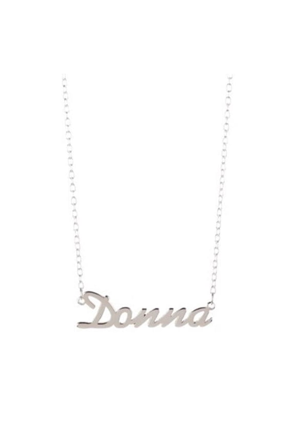 SP328 Sterling Silver Necklace - Donna Nameplate