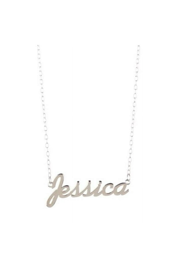 SP328 Sterling Silver Necklace - Jessica Nameplate