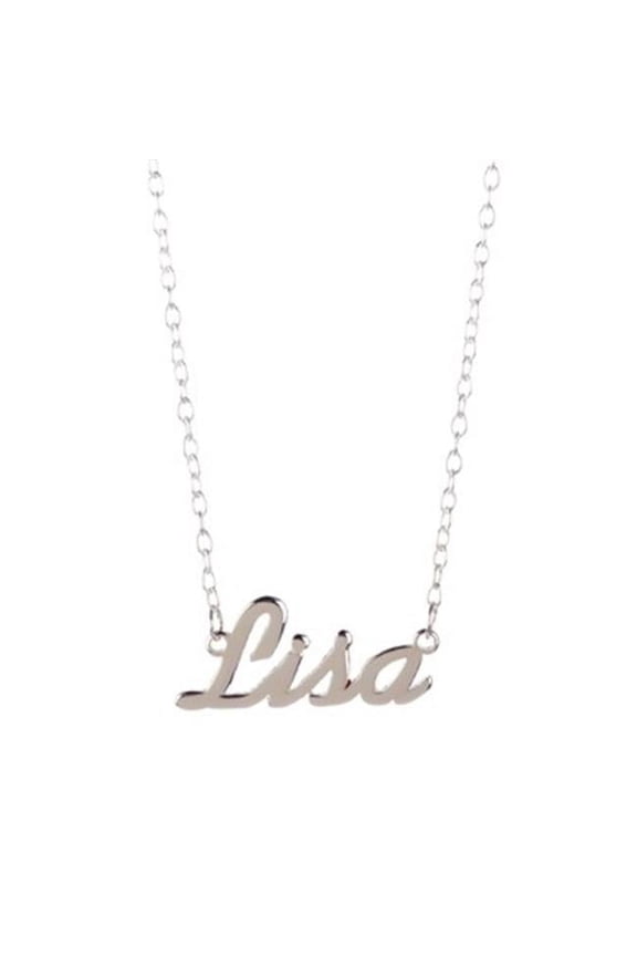 Gigi and Leela SP328 Sterling Silver Necklace - Lisa Nameplate