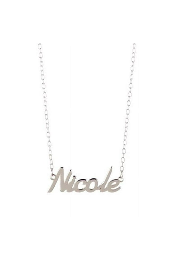 SP328 Sterling Silver Necklace - Nicole Nameplate