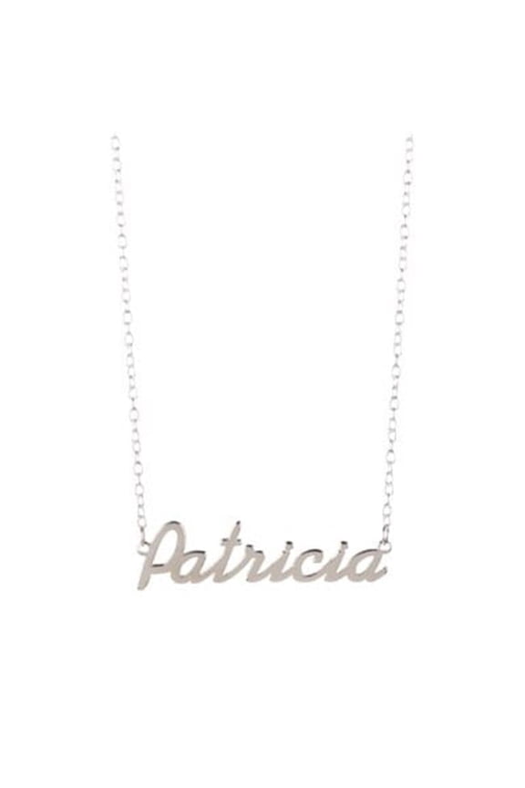 Gigi and Leela SP328 Sterling Silver Necklace - Patricia Nameplate