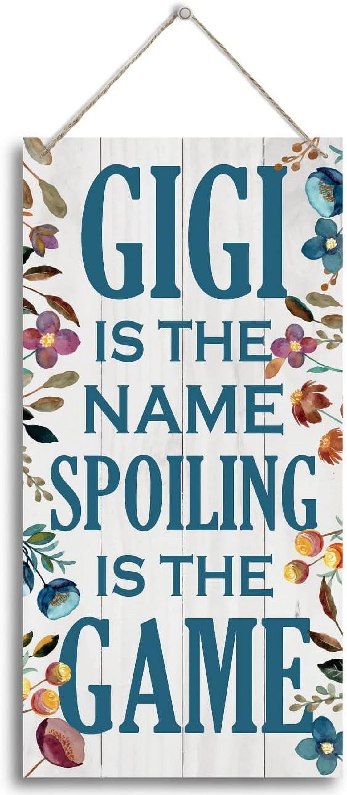 Geschirrtuch „Gigi Is The Name“ – Baumwolle, 71x71 Cm, Lustiges Oma-Design, Maschinenwaschbar