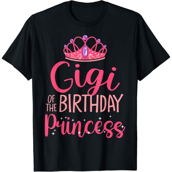 Gigi of The Birthday Princess Crown Matching Family B-Day T-Shirt