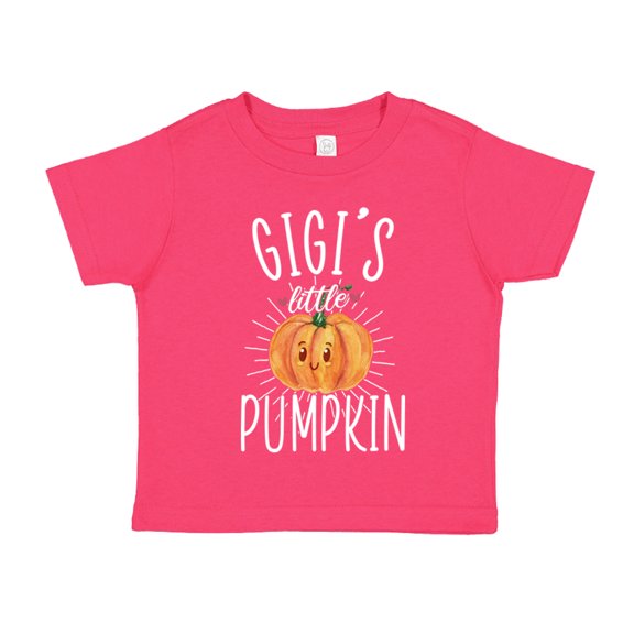 Gigi's Little Pumpkin Toddler T-Shirt 5/6T Cyber Pink