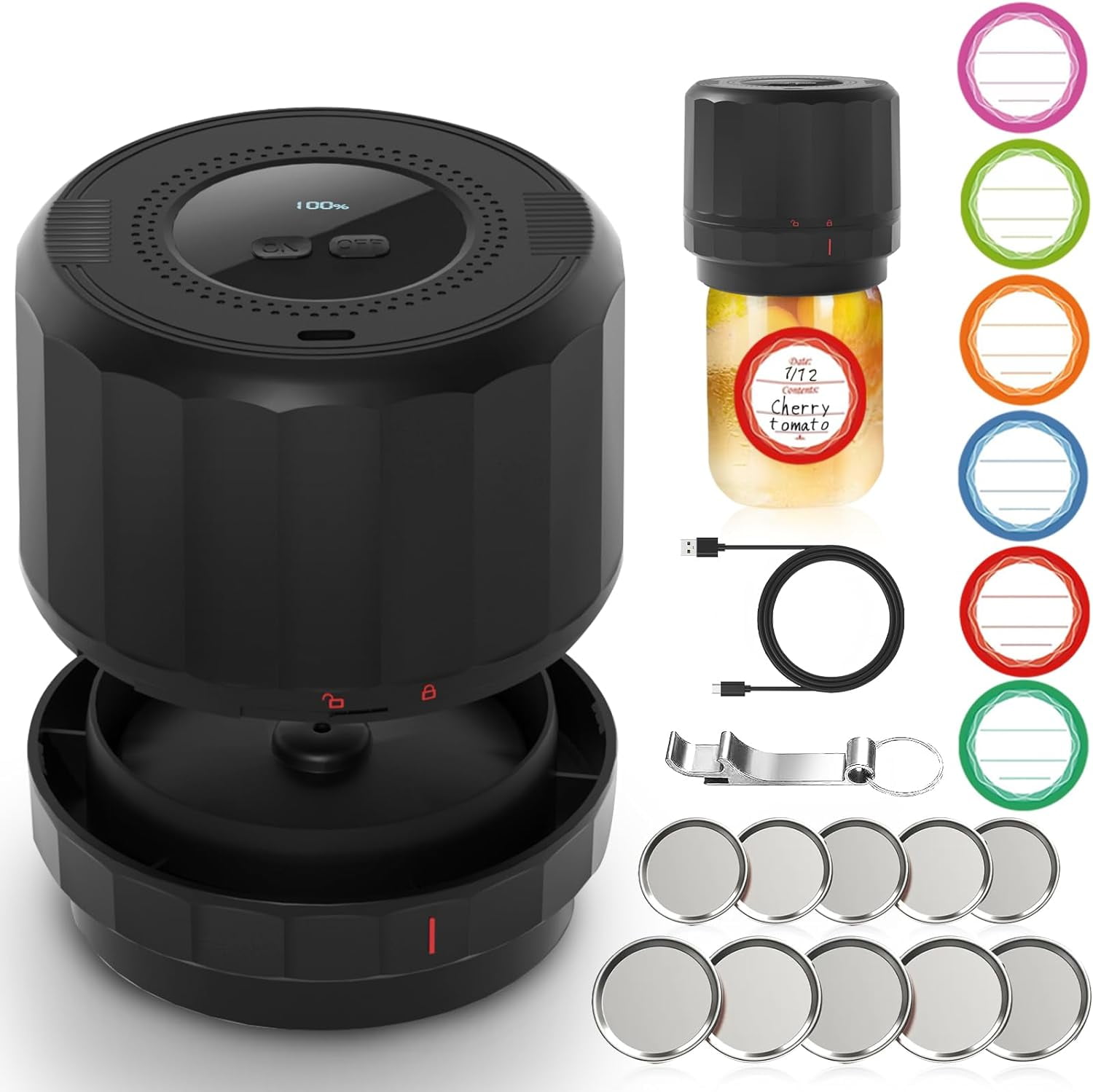 Gigicial Electric Mason Jar Vacuum SealerJar Vacuum Sealer for Canning