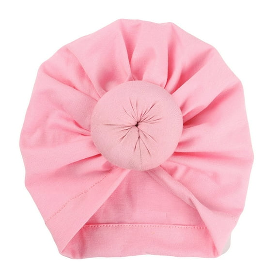GigrtiJin 0-3 Years Newborn Infant Turban Hats Solid Color Twist Knot Beanies Breathable Headwrap