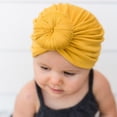 thumbnail image 1 of GigrtiJin 0-3 Years Newborn Infant Turban Hats Solid Color Twist Knot Beanies Breathable Headwrap, 1 of 7