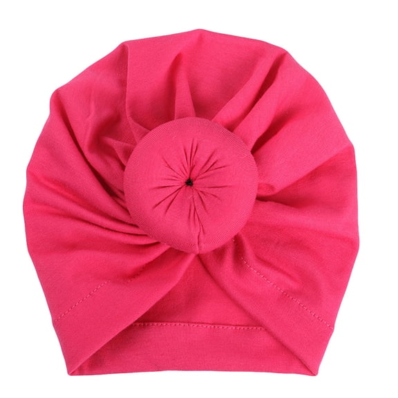 GigrtiJin 0-3 Years Newborn Infant Turban Hats Solid Color Twist Knot Beanies Breathable Headwrap