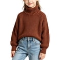 thumbnail image 1 of GigrtiJin 0T-10T Kids Cotton Sweaters Mock Neck Pullover Sweaters Girls Fall Winter Long Sleeve Going Out Sweaters, 1 of 3
