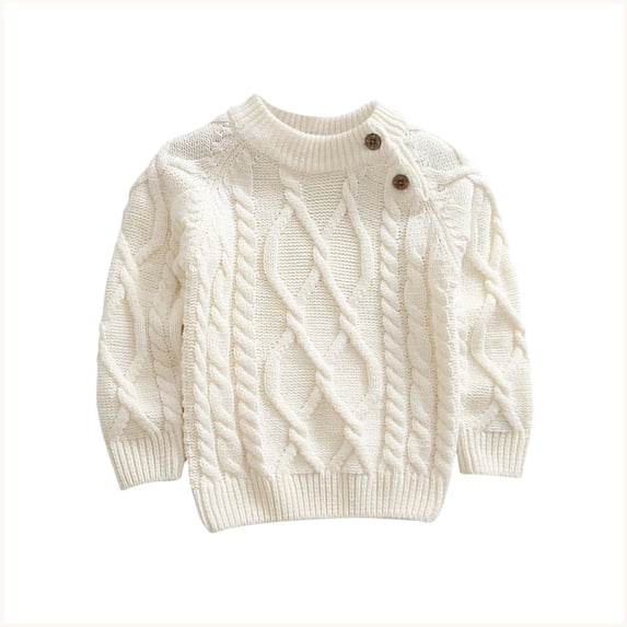 GigrtiJin 0T-6T Kids Knit Sweaters Crew Neck Long Sleeve Sweaters Fall Winter Baggy Casual Pullover Sweaters