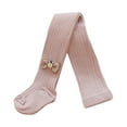 thumbnail image 1 of GigrtiJin 1-12 Years Infant Girls Baby Cotton Pantyhose Solid Color Ribbed Straight Leg Stocking with Decoration for Toddler Children, 1 of 6