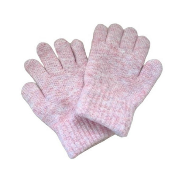 GigrtiJin 1-12 Years Infant Toddler Children Knitting Cotton Gloves Solid Color Ribbed Coldproof Thermal Gloves