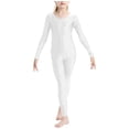 thumbnail image 1 of GigrtiJin 1-12 Years Toddler Children Jumpsuit Solid Color Crew Neck Long Sleeve Straight Leg Slim Romper Dance Performance Outfits, 1 of 7