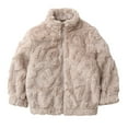 thumbnail image 1 of GigrtiJin 1-5 Years Fleece Jacket for Infant Toddler Solid Color Stand Collar Long Sleeve Zip Outwear Baby's Fall Winter Thermal Coat, 1 of 7