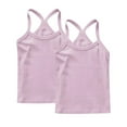thumbnail image 1 of GigrtiJin 12 Months-13 Years Infant Baby Girls Cotton Bottom Camisole Solid Color Sleeveless Base Casual Tank Tops for Toddler 2 Pack, 1 of 6